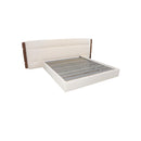 CAMA KING EN TELA BLANCA