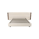 CAMA KING EN TELA BLANCA