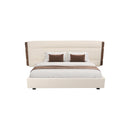 CAMA KING EN TELA BLANCA