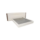 CAMA KING EN TELA BLANCA