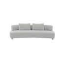 SOFA ESTACIONARIO DE TRES ASIENTOS EN TELA GRIS