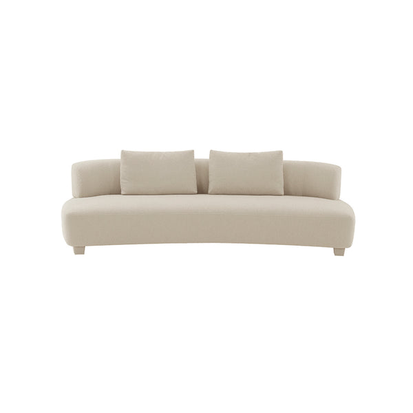 SOFA ESTACIONARIO DE TRES ASIENTOS EN TELA BEIGE