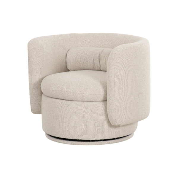 BUTACA GIRATORIA EN TELA BEIGE