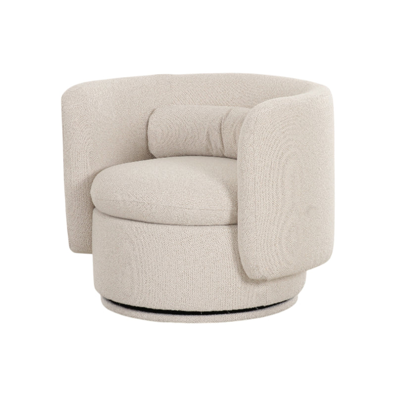 BUTACA GIRATORIA EN TELA BEIGE
