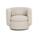 BUTACA GIRATORIA EN TELA BEIGE