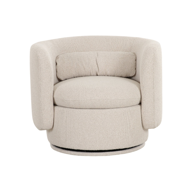 BUTACA GIRATORIA EN TELA BEIGE