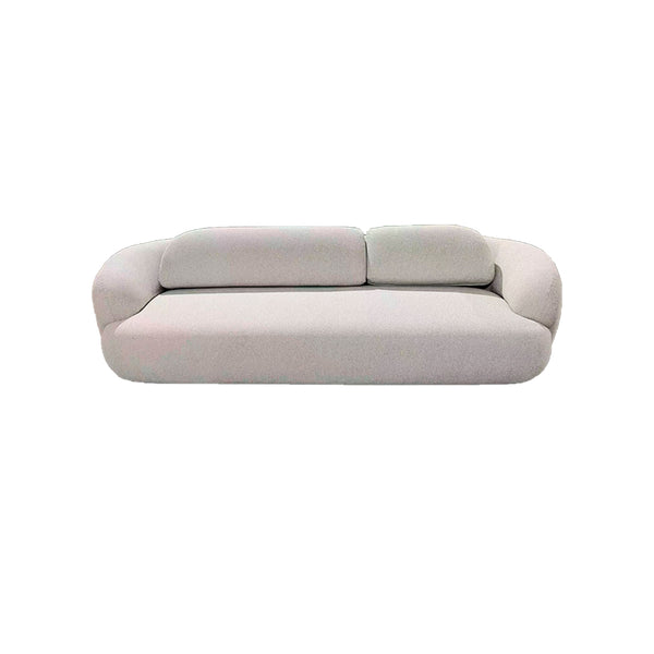 SOFA ESTACIONARIO DE CUATRO ASIENTOS EN TELA BEIGE