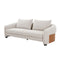 SOFA ESTACIONARIO DE TRES ASIENTOS EN TELA BEIGE