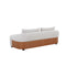 SOFA ESTACIONARIO DE TRES ASIENTOS EN TELA BEIGE