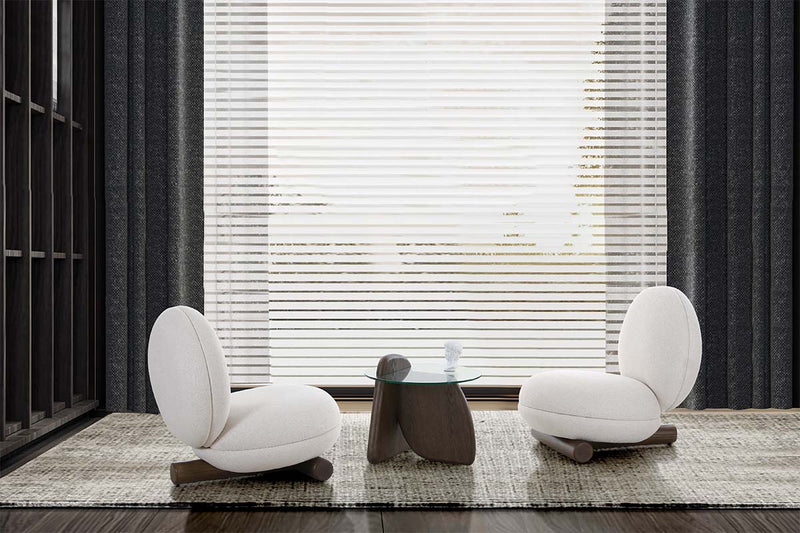 BUTACA ESTACIONARIA EN TELA BEIGE