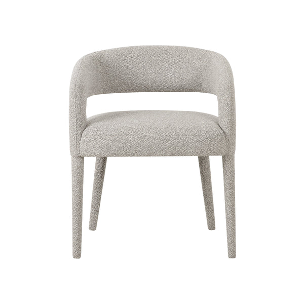 SILLA DE COMEDOE EN TELA TEXTURIZADA GRIS