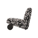 BUTACA ESTACIONARIA EN TELA ESTAMPADA