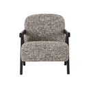 BUTACA ESTACIONARIA EN TELA TEXTURIZADA NEGRA KAKI Y BLANCA