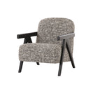 BUTACA ESTACIONARIA EN TELA TEXTURIZADA NEGRA KAKI Y BLANCA