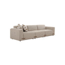 SOFA ESTACIONARIO DE CUATRO ASIENTOS EN TELA BEIGE