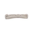 SOFA SECCIONAL ESTACIONARIO EN TELA BEIGE