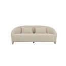 SOFA ESTACIONARIO DE TRES ASIENTOS EN TELA TEXTURIZADA CREMA