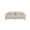 SOFA ESTACIONARIO DE TRES ASIENTOS EN TELA TEXTURIZADA CREMA