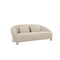 SOFA ESTACIONARIO DE TRES ASIENTOS EN TELA TEXTURIZADA CREMA