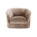 BUTACA GIRATORIA EN TELA MARRON