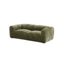 SOFA ESTACIONARIO DE DOS ASIENTOS EN TELA VERDE