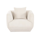 BUTACA ESTACIONARIA EN TELA BLANCA