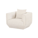 BUTACA ESTACIONARIA EN TELA BLANCA