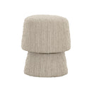 OTOMAN EN TELA TEXTURIZADA BEIGE