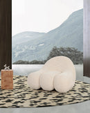 BUTACA ESTACIONARIA EN TELA BLANCA