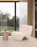 BUTACA ESTACIONARIA EN TELA BEIGE BLANCA