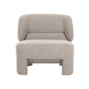 BUTACA ESTACIONARIA EN TELA TEXTURIZADA MARRON GRIS