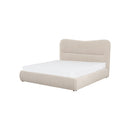 CAMA KING EN TELA BEIGE