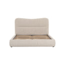 CAMA KING EN TELA BEIGE