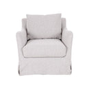 BUTACA GIRATORIA EN TELA TEXTURIZADA GRIS