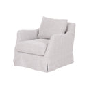 BUTACA GIRATORIA EN TELA TEXTURIZADA GRIS