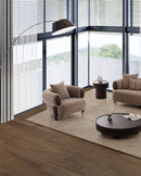 BUTACA ESTACIONARIA EN TELA MARRON