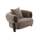 BUTACA ESTACIONARIA EN TELA MARRON