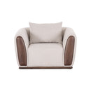 BUTACA ESTACIONARIA EN TELA ESTAMPADA