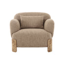 BUTACA ESTACIONARIA EN TELA MARRON