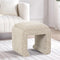 OTOMAN EN TELA ESTAMPADA BEIGE