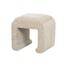 OTOMAN EN TELA ESTAMPADA BEIGE