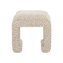 OTOMAN EN TELA ESTAMPADA BEIGE