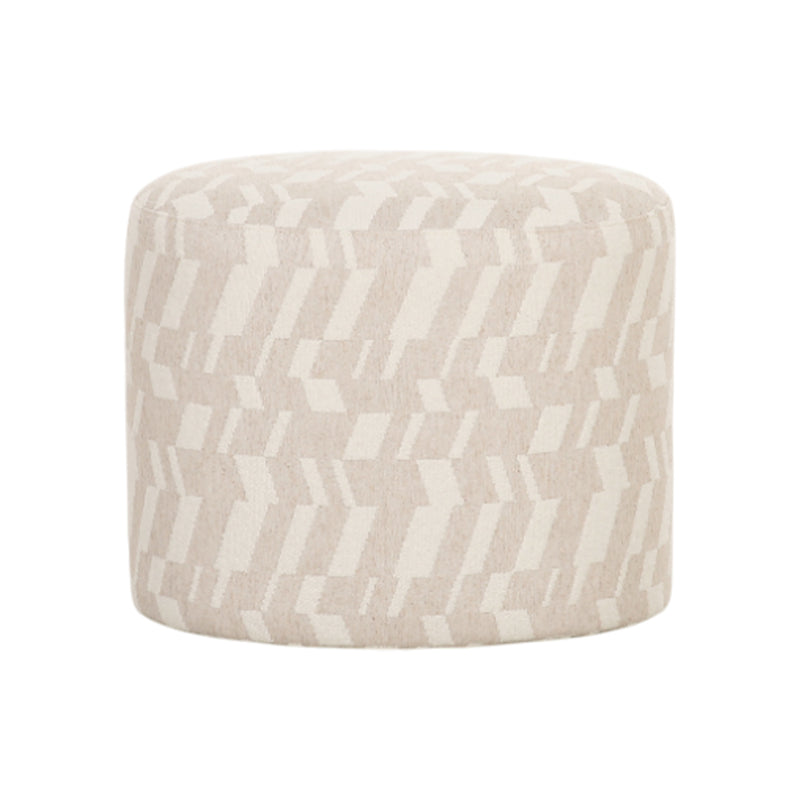 OTOMAN EN TELA TEXTURIZADA BEIGE