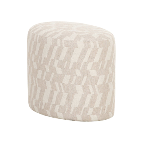 OTOMAN EN TELA TEXTURIZADA BEIGE