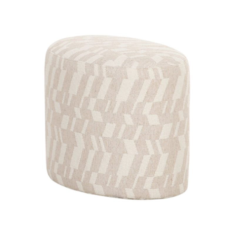 OTOMAN EN TELA TEXTURIZADA BEIGE