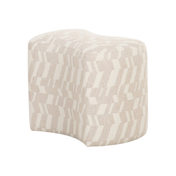 OTOMAN EN TELA TEXTURIZADA BEIGE