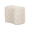 OTOMAN EN TELA TEXTURIZADA BEIGE