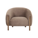 BUTACA ESTACIONARIA EN TELA MARRON