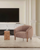 BUTACA ESTACIONARIA EN TELA MARRON