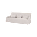 SOFA ESTACIONARIO DE TRES ASIENTOS EN TELA TEXTURIZADA GRIS